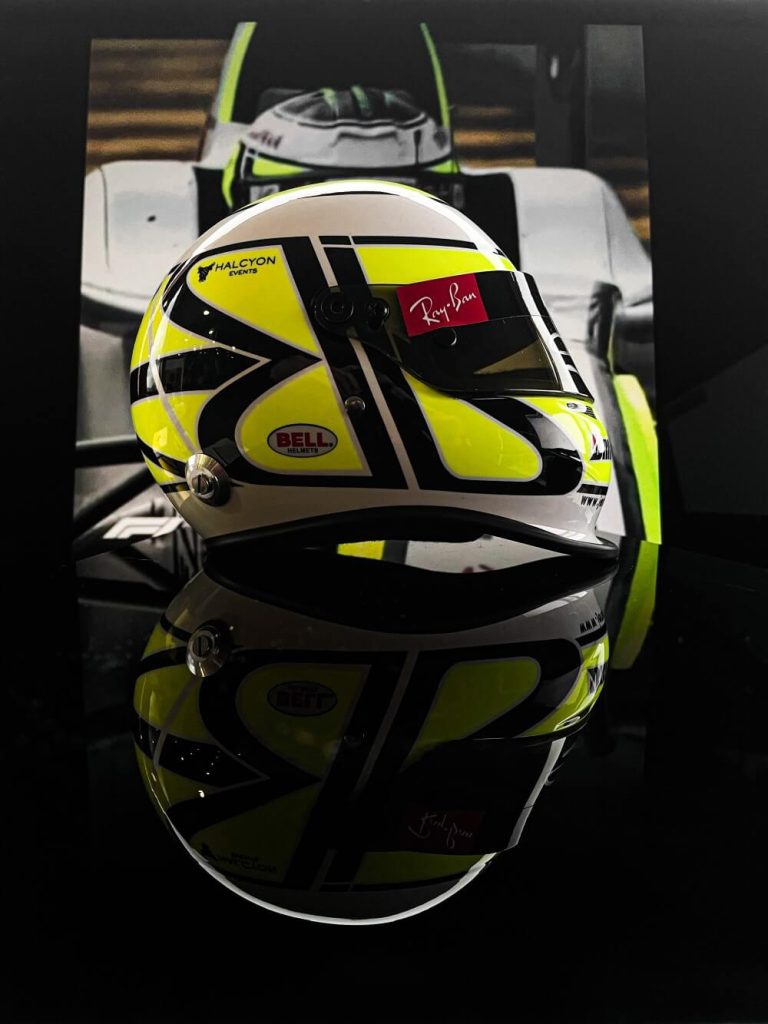 Jenson Button 1:2 scale helmet signed 2009